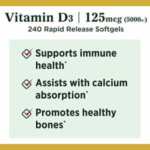 Nature's Bounty Vitamin D3 by Natures Bounty for Immune Support. Vitamin D Provides Immune Support and Promotes for $26
