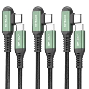 Kobilar USB-C to C Charging Cable 3-Pack for $3
