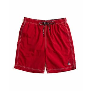 Nautica Men's 8" American Flag Logo J-Class Swim Shorts, Red, X-Large for $22