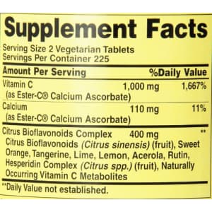 American Health Ester-C with Citrus Bioflavonoids Vegetarian Tablets - Gentle On Stomach, for $33