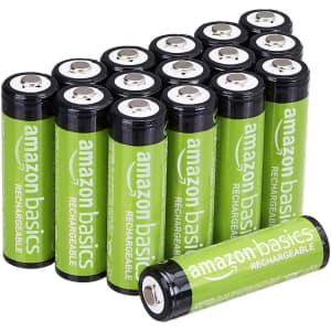 Amazon Basics AA Rechargeable Batteries 16-Pack for $13 via Sub. & Save