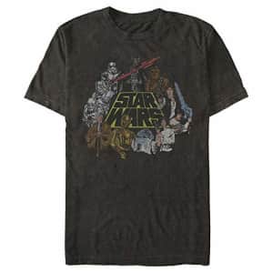 STAR WARS Men's T-Shirt, Black, XXX-Large for $13