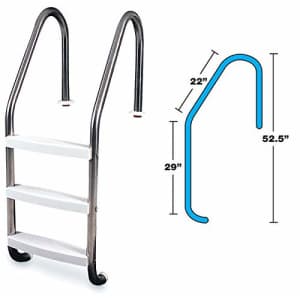 Swimline 87905 Stainless Steel Ladder, STANDARD, Multi for $198 Swimline 87905 Stainless Steel Ladder, STANDARD, Multi for $198