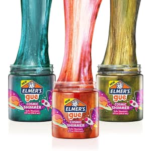 Elmer's GUE Premade Cosmic Shimmer Glitter Slime 3-Count Variety Pack for $13