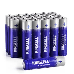 KingCell AAA Batteries 24-Pack for $6