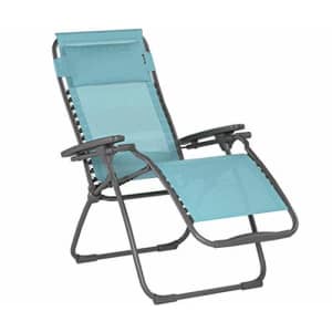 Lafuma Futura Zero Gravity Patio Recliner (Lac Blue Batyline Canvas) Outdoor Folding Lounge Chair for $129