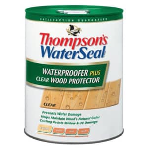 Thompson's WaterSeal Waterproofer Plus Wood Protector 5-Gallon Can for $64 Thompson's WaterSeal Waterproofer Plus Wood Protector 5-Gallon Can for $64