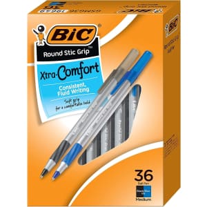 Bic 36-Count Round Stick Grip Xtra Comfort Medium Ballpoint Pens for $7.02 via Sub & Save