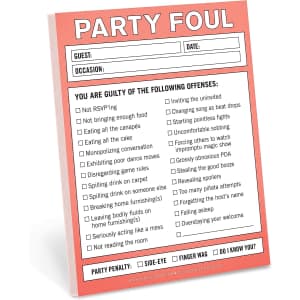 Knock Knock Party Foul Note Pad 4-Pack for $7
