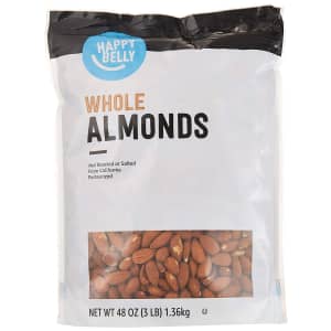 Happy Belly Whole Raw Almonds 48-oz. Bag for $9.63 via Sub & Save