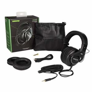 Shure SRH840 Professional Monitoring Headphones, Precisely Tailored Frequency Response and 40mm for $79