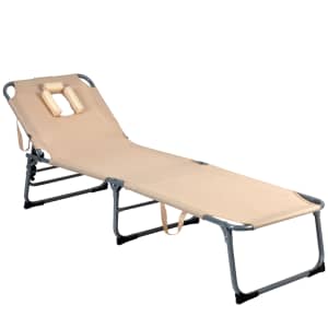 Costway Foldable Lounge Chair for $68