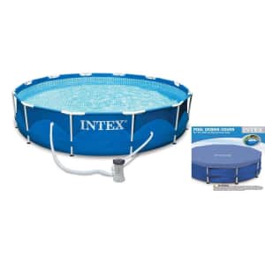 Intex 10-Ft. x 30" Swimming Pool w/ Pump & Cover for $211