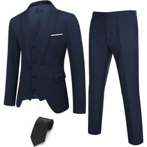 Coofandy Men's 3-Piece One-Button Suit for $60