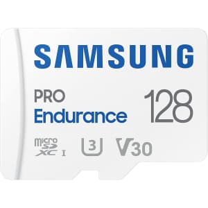Samsung Pro Endurance Class 10 128GB U3 V30 microSDXC Card for $17 Samsung Pro Endurance Class 10 128GB U3 V30 microSDXC Card for $17