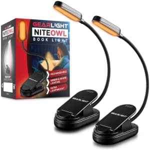 GearLight Rechargeable Book Light 2-Pack for $29