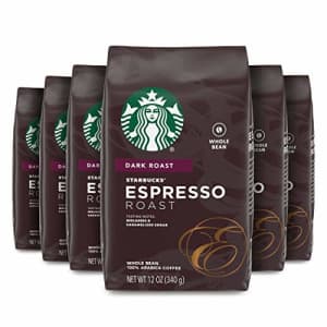 Starbucks Dark Roast Whole Bean Coffee Espresso Roast 100% Arabica 6 bags (12 oz. each) for $38 Starbucks Dark Roast Whole Bean Coffee Espresso Roast 100% Arabica 6 bags (12 oz. each) for $38