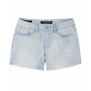 Calvin Klein Girls' Boyfriend Fit Stretch Denim Shorts, Stratus/Cut Off, 10 for $36 Calvin Klein Girls' Boyfriend Fit Stretch Denim Shorts, Stratus/Cut Off, 10 for $36