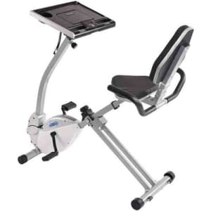 Stamina 2-in-1 Recumbent Exercise Bike Workstation and Standing Desk for $249