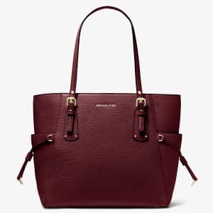 Michael Michael Kors Voyager Small Pebbled Leather Tote Bag for $99