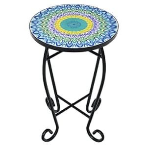 Giantex Outdoor Side Table, Mosaic Patio Table, 14inch Accent Table Plant Stand, Ceramic Tile Top for $50 Giantex Outdoor Side Table, Mosaic Patio Table, 14inch Accent Table Plant Stand, Ceramic Tile Top for $50