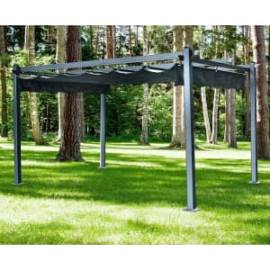 Hanover 13x10-Ft. Aluminum Pergola w/ Adjustable Canopy for $649 Hanover 13x10-Ft. Aluminum Pergola w/ Adjustable Canopy for $649