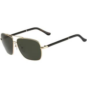 Salvatore Ferragamo Men's Aviator Sunglasses with Leather Trim for $58