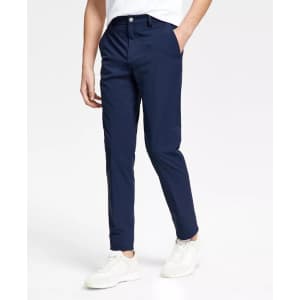 Calvin Klein Men's Slim Fit Tech Solid Performance Dress Pants for $22