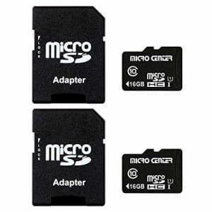 Inland Micro Center 16GB Class 10 Micro SDHC Flash Memory Card with Adapter for Mobile Device Storage for $9