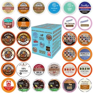 Crazy Cups Variety Pack of Coffee, Tea, Hot Chocolate and Cappuccino, Sampler of Single Serve Coffee, Tea, Hot for $24