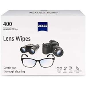 Zeiss Lens Cleaning Wipes 400-Pack for $16