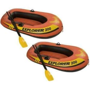 Intex Explorer 200 2-Person Inflatable Boat w/ Oars & Pump for $43 Intex Explorer 200 2-Person Inflatable Boat w/ Oars & Pump for $43