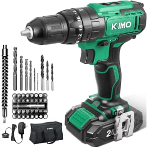 Kimo 20V Max Cordless Impact Drill Driver Kit for $33 Kimo 20V Max Cordless Impact Drill Driver Kit for $33
