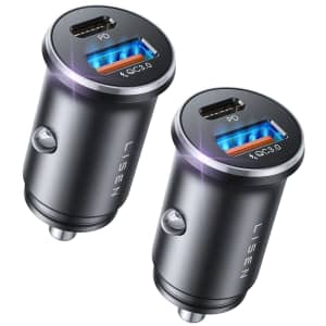 Lisen 48W USB-C Car Charger Adapter 2-Pack for $5