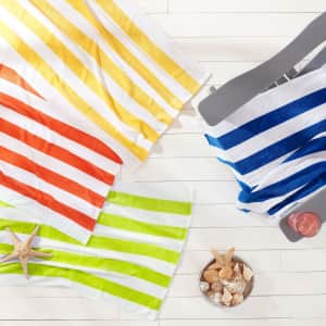 Mainstays Cabana Stripe Beach Towels 4-pack for $17