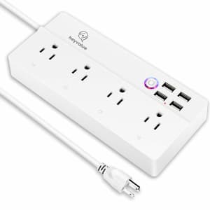 Heyvalue 4-Outlet 4-USB Smart WiFi Power Strip for $16 Heyvalue 4-Outlet 4-USB Smart WiFi Power Strip for $16