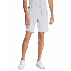 A|X ARMANI EXCHANGE Men's Stretch Twill Bermuda Shorts, White Stripe/Square, 28 for $15