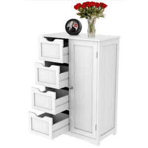 Yaheetech Wooden Bathroom Floor Cabinet for $57 Yaheetech Wooden Bathroom Floor Cabinet for $57