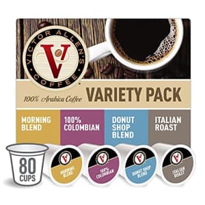 Victor Allen's 80 Count Single Serve Cup Variety Pack of Morning Blend, 100% Colombian, Donut Shop for $33