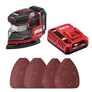 SKIL PWR CORE 12 Brushless 12V Compact Detail Sander Kit with Up to 12,000 OPM Includes 40pc for $79
