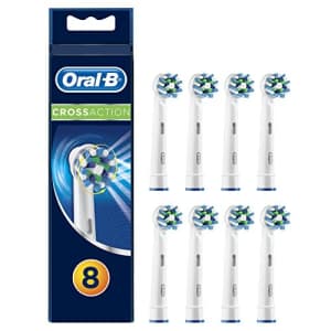 Oral-B EB50/8 Crossaction Toothbrush Heads, White, 8 Refills for $26