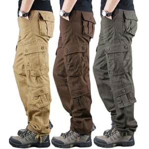 Men's Cargo Tactical Pants for $17