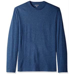 Amazon Essentials Men's Slim-Fit Long-Sleeve T-Shirt, Blue Heather, Medium for $4