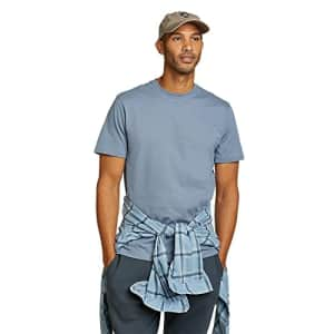 Eddie Bauer Men's Legend Wash 100% Cotton Short-Sleeve Classic T-Shirt, Blue Haze, Small for $20