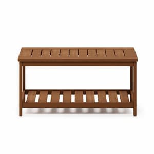 Furinno FG18508 Tioman Hardwood Patio Furniture 2-Tier Coffee Table in Teak Oil, Natural for $92
