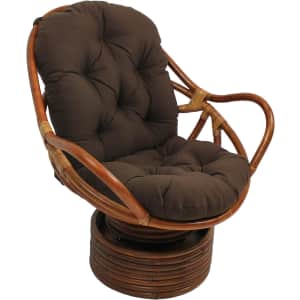 Blazing Needles Solid Twill Swivel Rocker Chair Cushion for $28