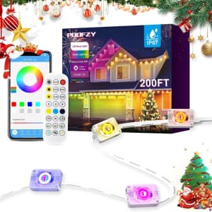 Poofzy 200-Foot Permanent Outdoor RGB+IC Smart Lights for $94 w/ Prime
