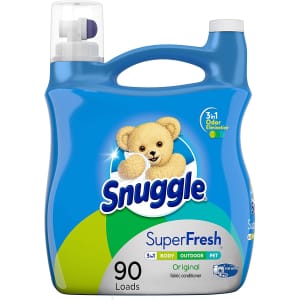 Snuggle Plus Super Fresh Liquid Fabric Softener 90-Load Jug for $10