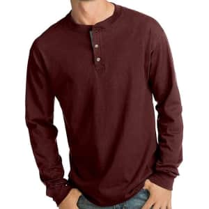 Hanes Men's Beefy Long Sleeve 3-Button Henley for $14