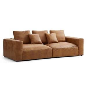 25home 3-Seater Air Leather Industrial Sofa for $2,015